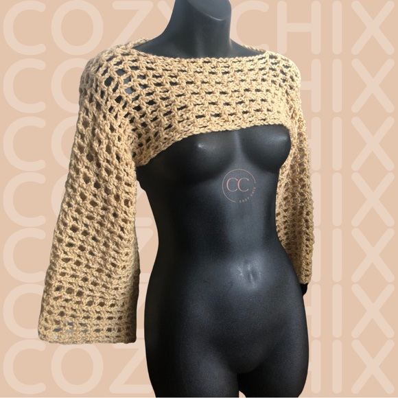 Just Chill: Handmade Crochet Bolero Top - Picture 1 of 3